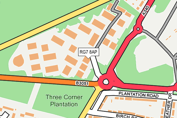 RG7 8AP map - OS OpenMap – Local (Ordnance Survey)