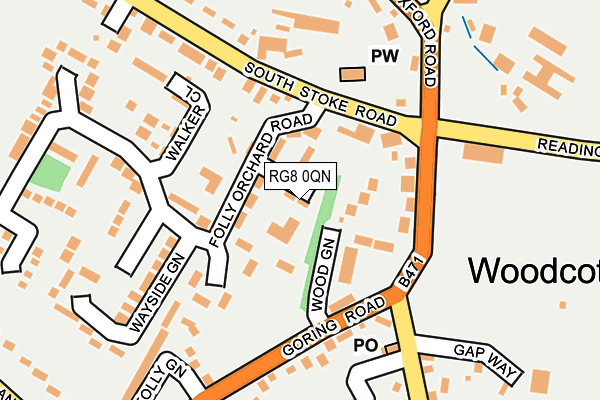 RG8 0QN map - OS OpenMap – Local (Ordnance Survey) RG8 0QN map - OS OpenMap – Local (Ordnance Survey)