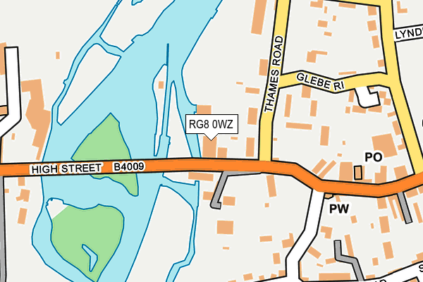 RG8 0WZ map - OS OpenMap – Local (Ordnance Survey) RG8 0WZ map - OS OpenMap – Local (Ordnance Survey)