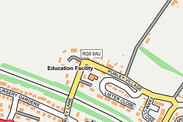RG8 8AU map - OS OpenMap – Local (Ordnance Survey) RG8 8AU map - OS OpenMap – Local (Ordnance Survey)
