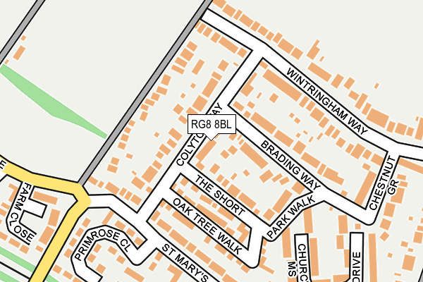 RG8 8BL map - OS OpenMap – Local (Ordnance Survey) RG8 8BL map - OS OpenMap – Local (Ordnance Survey)