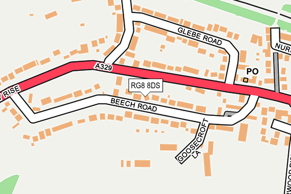 RG8 8DS map - OS OpenMap – Local (Ordnance Survey) RG8 8DS map - OS OpenMap – Local (Ordnance Survey)