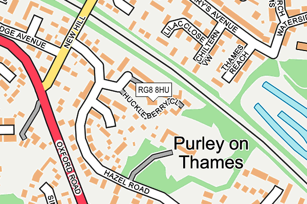 RG8 8HU map - OS OpenMap – Local (Ordnance Survey) RG8 8HU map - OS OpenMap – Local (Ordnance Survey)