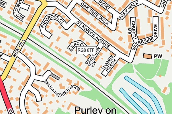 RG8 8TF map - OS OpenMap – Local (Ordnance Survey) RG8 8TF map - OS OpenMap – Local (Ordnance Survey)