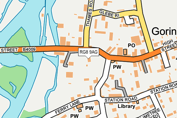 RG8 9AG map - OS OpenMap – Local (Ordnance Survey) RG8 9AG map - OS OpenMap – Local (Ordnance Survey)