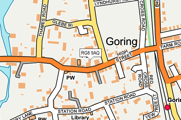 RG8 9AQ map - OS OpenMap – Local (Ordnance Survey) RG8 9AQ map - OS OpenMap – Local (Ordnance Survey)