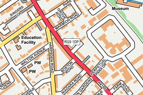 RG9 1DP map - OS OpenMap – Local (Ordnance Survey)