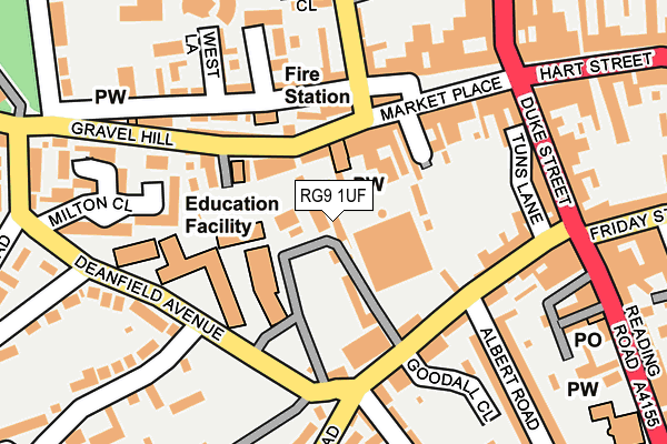 RG9 1UF map - OS OpenMap – Local (Ordnance Survey) RG9 1UF map - OS OpenMap – Local (Ordnance Survey)