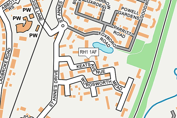 RH1 1AF map - OS OpenMap – Local (Ordnance Survey) RH1 1AF map - OS OpenMap – Local (Ordnance Survey)