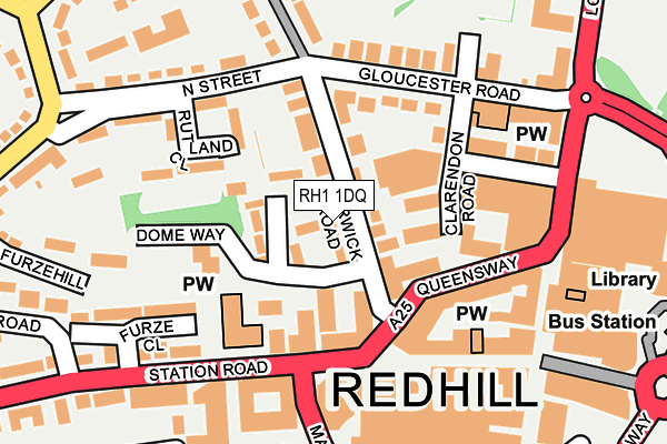 RH1 1DQ map - OS OpenMap – Local (Ordnance Survey) RH1 1DQ map - OS OpenMap – Local (Ordnance Survey)