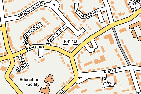RH1 1JJ map - OS OpenMap – Local (Ordnance Survey) RH1 1JJ map - OS OpenMap – Local (Ordnance Survey)