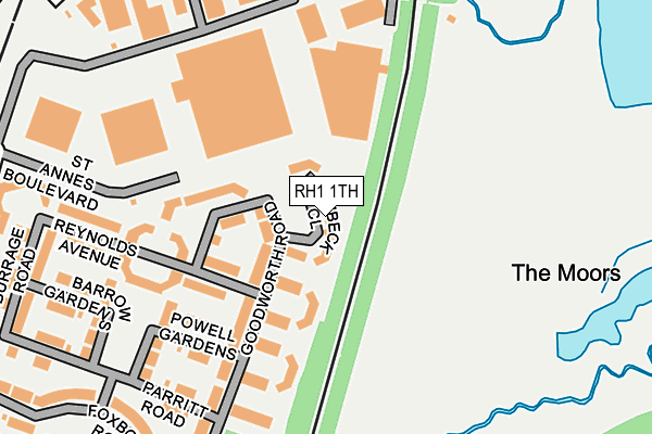 RH1 1TH map - OS OpenMap – Local (Ordnance Survey) RH1 1TH map - OS OpenMap – Local (Ordnance Survey)