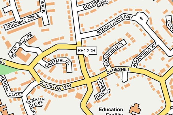 RH1 2DH map - OS OpenMap – Local (Ordnance Survey) RH1 2DH map - OS OpenMap – Local (Ordnance Survey)