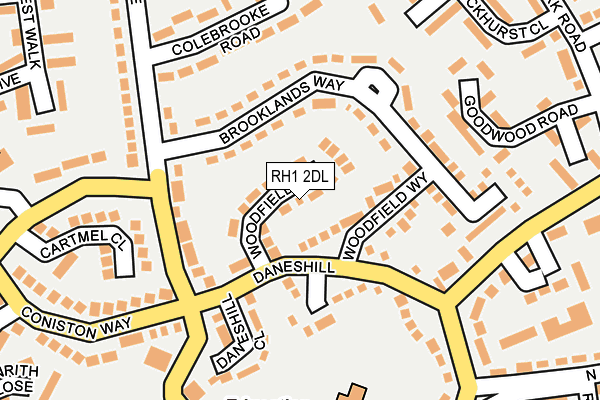 RH1 2DL map - OS OpenMap – Local (Ordnance Survey) RH1 2DL map - OS OpenMap – Local (Ordnance Survey)