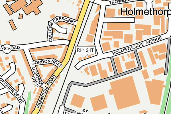 RH1 2HT map - OS OpenMap – Local (Ordnance Survey) RH1 2HT map - OS OpenMap – Local (Ordnance Survey)