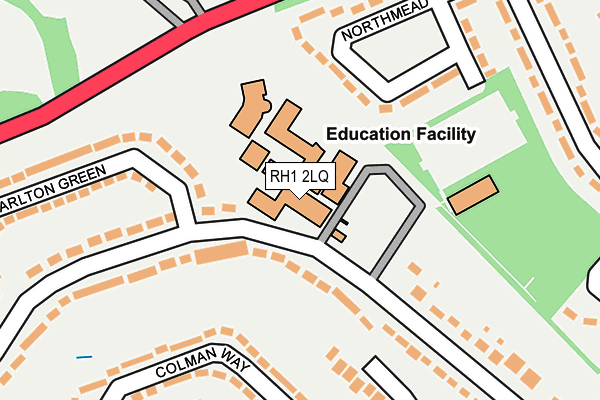 RH1 2LQ map - OS OpenMap – Local (Ordnance Survey) RH1 2LQ map - OS OpenMap – Local (Ordnance Survey)