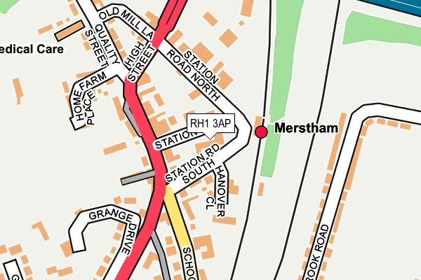 RH1 3AP map - OS OpenMap – Local (Ordnance Survey) RH1 3AP map - OS OpenMap – Local (Ordnance Survey)