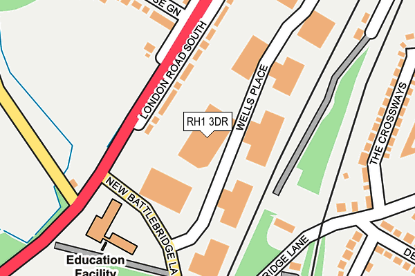 RH1 3DR map - OS OpenMap – Local (Ordnance Survey) RH1 3DR map - OS OpenMap – Local (Ordnance Survey)