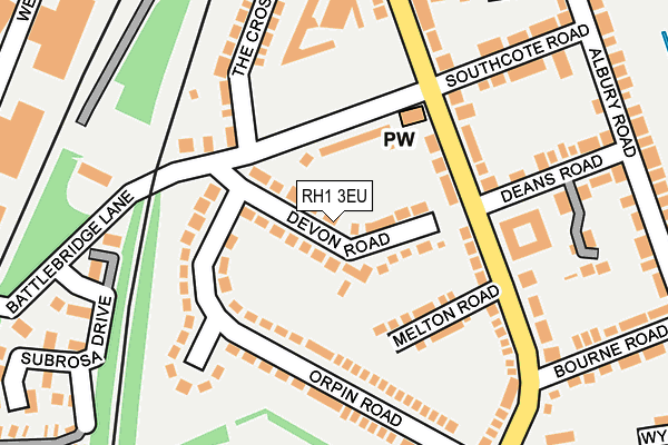 RH1 3EU map - OS OpenMap – Local (Ordnance Survey) RH1 3EU map - OS OpenMap – Local (Ordnance Survey)