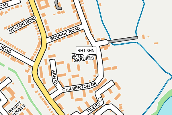 RH1 3HN map - OS OpenMap – Local (Ordnance Survey) RH1 3HN map - OS OpenMap – Local (Ordnance Survey)
