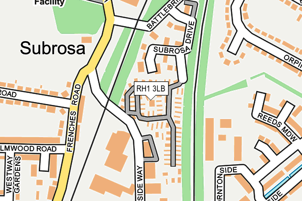 RH1 3LB map - OS OpenMap – Local (Ordnance Survey) RH1 3LB map - OS OpenMap – Local (Ordnance Survey)