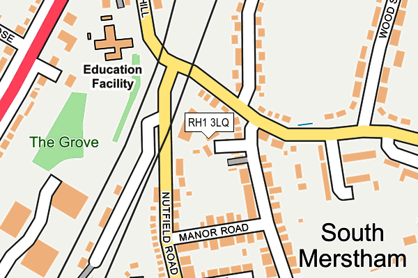 RH1 3LQ map - OS OpenMap – Local (Ordnance Survey) RH1 3LQ map - OS OpenMap – Local (Ordnance Survey)
