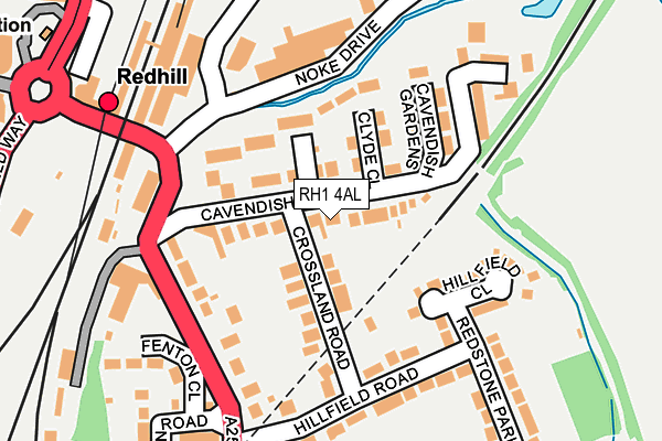 RH1 4AL map - OS OpenMap – Local (Ordnance Survey) RH1 4AL map - OS OpenMap – Local (Ordnance Survey)