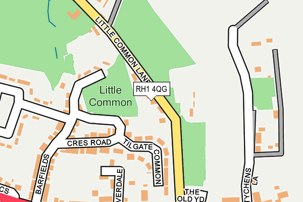 RH1 4QG map - OS OpenMap – Local (Ordnance Survey) RH1 4QG map - OS OpenMap – Local (Ordnance Survey)