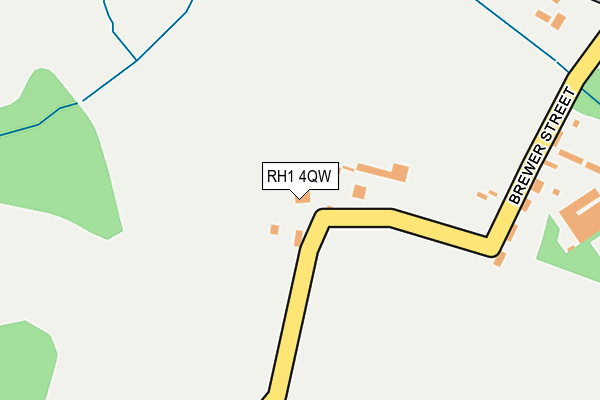 RH1 4QW map - OS OpenMap – Local (Ordnance Survey) RH1 4QW map - OS OpenMap – Local (Ordnance Survey)
