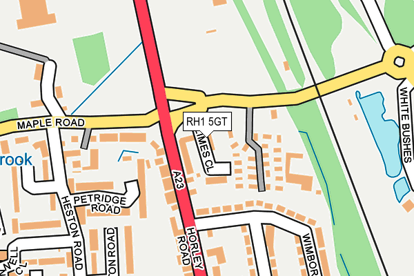 RH1 5GT map - OS OpenMap – Local (Ordnance Survey) RH1 5GT map - OS OpenMap – Local (Ordnance Survey)