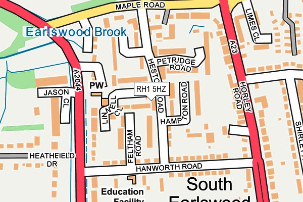 RH1 5HZ map - OS OpenMap – Local (Ordnance Survey) RH1 5HZ map - OS OpenMap – Local (Ordnance Survey)