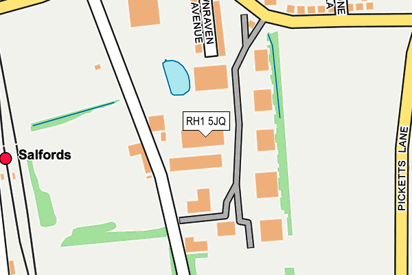 RH1 5JQ map - OS OpenMap – Local (Ordnance Survey) RH1 5JQ map - OS OpenMap – Local (Ordnance Survey)