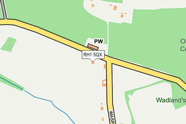 RH1 5QX map - OS OpenMap – Local (Ordnance Survey) RH1 5QX map - OS OpenMap – Local (Ordnance Survey)