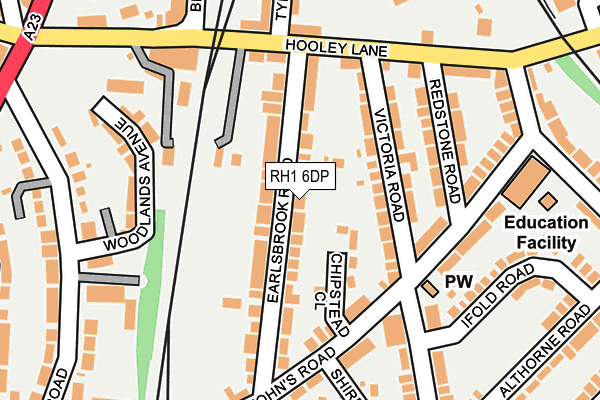 RH1 6DP map - OS OpenMap – Local (Ordnance Survey) RH1 6DP map - OS OpenMap – Local (Ordnance Survey)