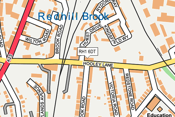 RH1 6DT map - OS OpenMap – Local (Ordnance Survey) RH1 6DT map - OS OpenMap – Local (Ordnance Survey)