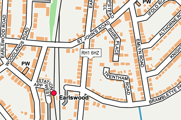 RH1 6HZ map - OS OpenMap – Local (Ordnance Survey) RH1 6HZ map - OS OpenMap – Local (Ordnance Survey)