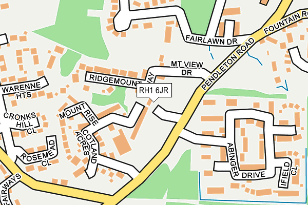 RH1 6JR map - OS OpenMap – Local (Ordnance Survey) RH1 6JR map - OS OpenMap – Local (Ordnance Survey)