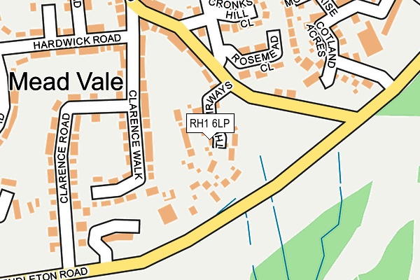 RH1 6LP map - OS OpenMap – Local (Ordnance Survey) RH1 6LP map - OS OpenMap – Local (Ordnance Survey)