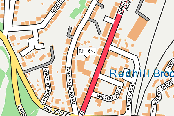 RH1 6NJ map - OS OpenMap – Local (Ordnance Survey) RH1 6NJ map - OS OpenMap – Local (Ordnance Survey)