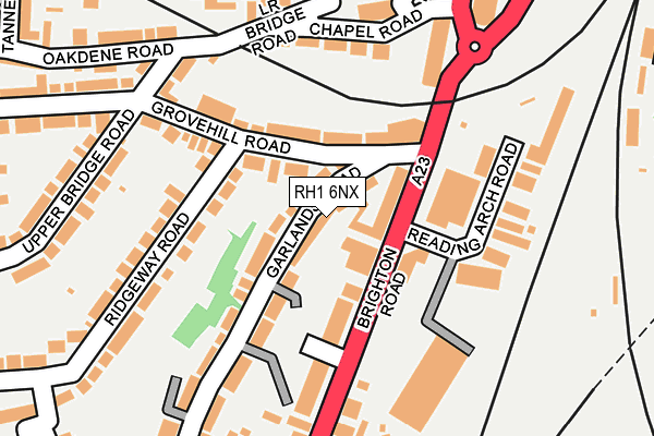 RH1 6NX map - OS OpenMap – Local (Ordnance Survey) RH1 6NX map - OS OpenMap – Local (Ordnance Survey)