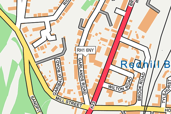 RH1 6NY map - OS OpenMap – Local (Ordnance Survey) RH1 6NY map - OS OpenMap – Local (Ordnance Survey)