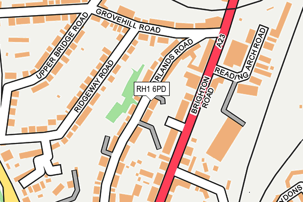 RH1 6PD map - OS OpenMap – Local (Ordnance Survey) RH1 6PD map - OS OpenMap – Local (Ordnance Survey)