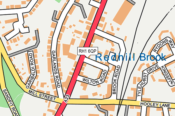 RH1 6QP map - OS OpenMap – Local (Ordnance Survey) RH1 6QP map - OS OpenMap – Local (Ordnance Survey)
