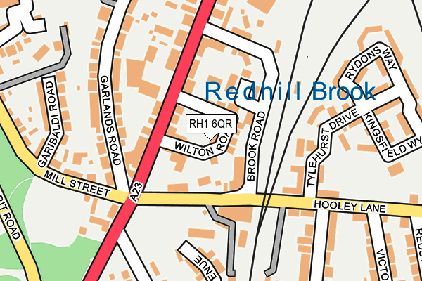 RH1 6QR map - OS OpenMap – Local (Ordnance Survey) RH1 6QR map - OS OpenMap – Local (Ordnance Survey)