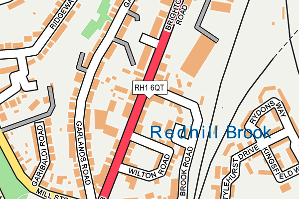 RH1 6QT map - OS OpenMap – Local (Ordnance Survey) RH1 6QT map - OS OpenMap – Local (Ordnance Survey)