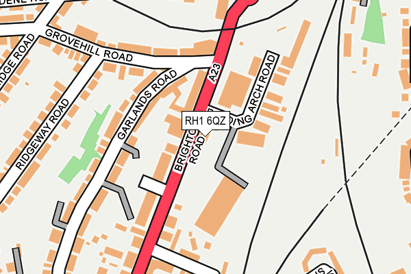 RH1 6QZ map - OS OpenMap – Local (Ordnance Survey) RH1 6QZ map - OS OpenMap – Local (Ordnance Survey)