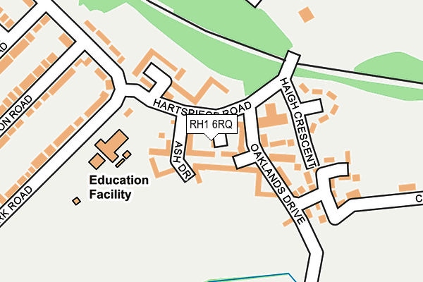 RH1 6RQ map - OS OpenMap – Local (Ordnance Survey) RH1 6RQ map - OS OpenMap – Local (Ordnance Survey)