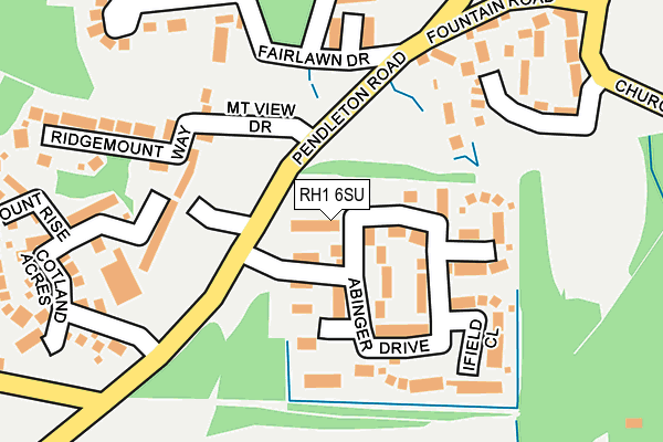 RH1 6SU map - OS OpenMap – Local (Ordnance Survey) RH1 6SU map - OS OpenMap – Local (Ordnance Survey)