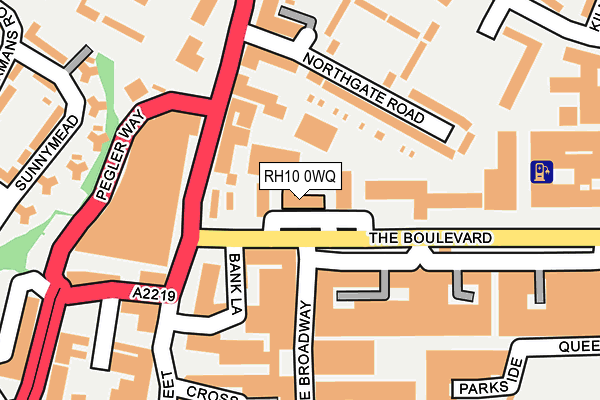 RH10 0WQ map - OS OpenMap – Local (Ordnance Survey) RH10 0WQ map - OS OpenMap – Local (Ordnance Survey)