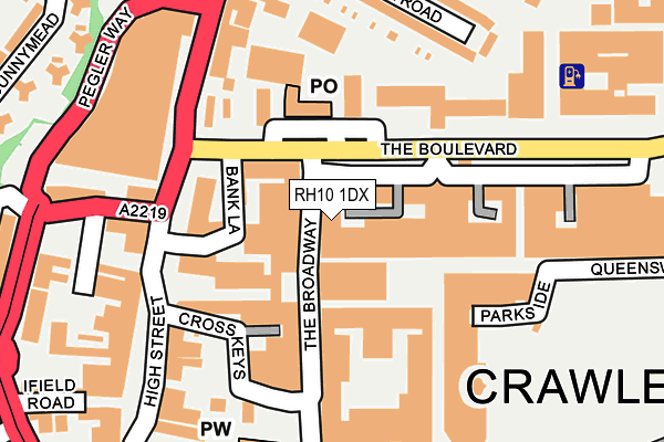RH10 1DX map - OS OpenMap – Local (Ordnance Survey) RH10 1DX map - OS OpenMap – Local (Ordnance Survey)